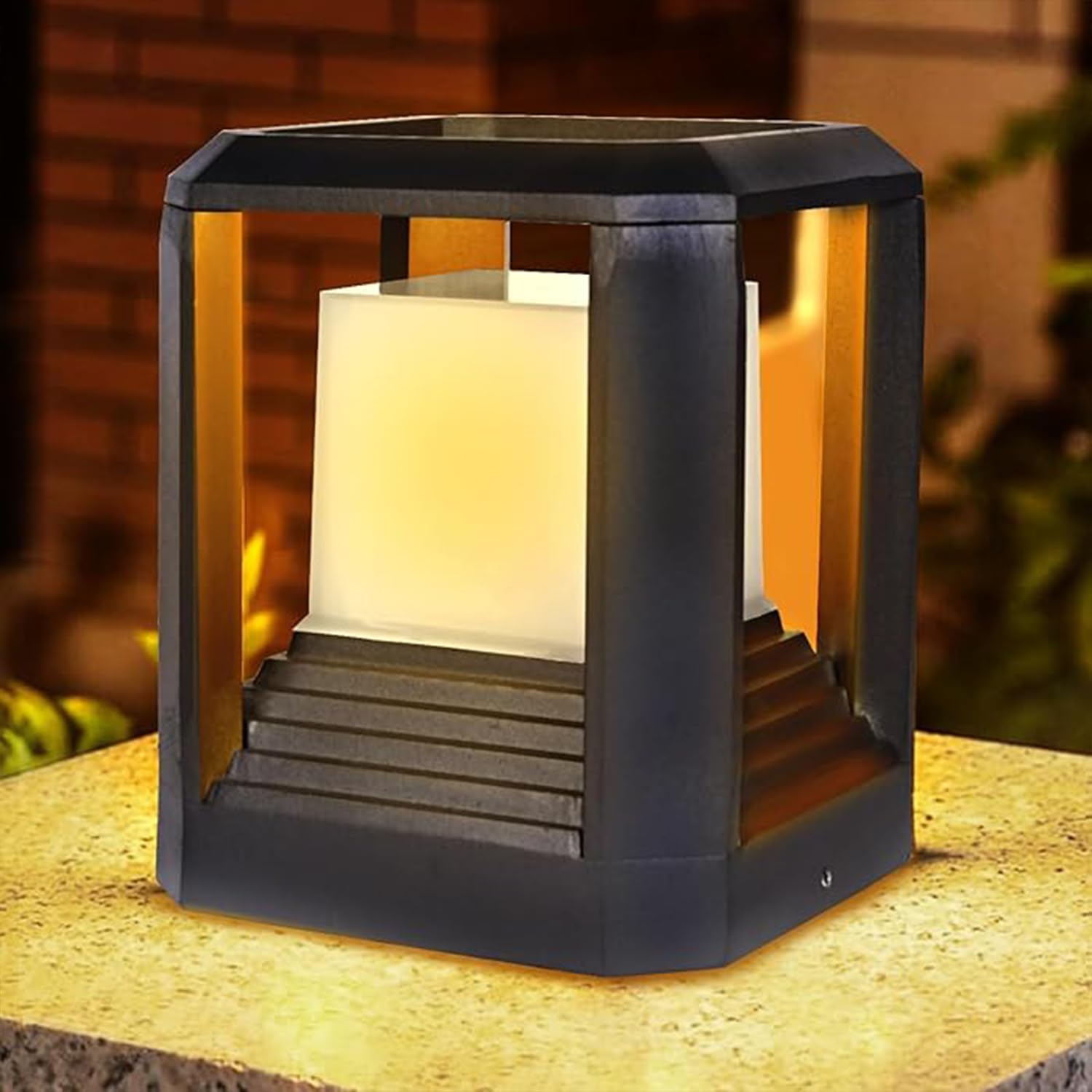 DarkVision Outdoor Post Lantern Gate Light Black Pillar Lamp Garden Light Weatherproof Fixture for Pathway Front Entrance Patio or Walkway (Without Bulb)-image-39