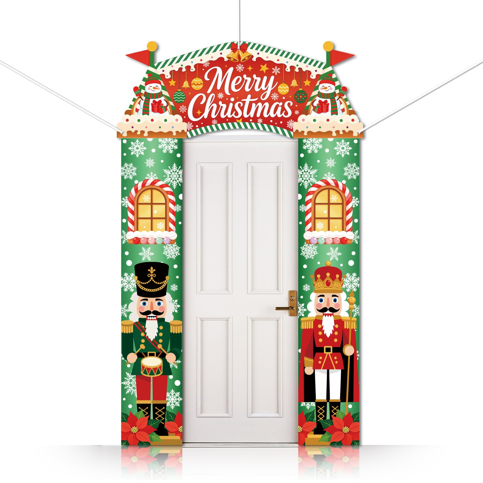 CUTHOLLOW 3Pcs Nutcracker Themed Decorations Porch Sign Banner