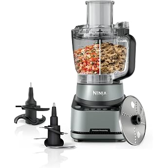 Ninja PrecisionPro 2.1L Food Processor, Dishwasher Safe Parts | 4 presets and manual settings, prepare pizza and bread dough,