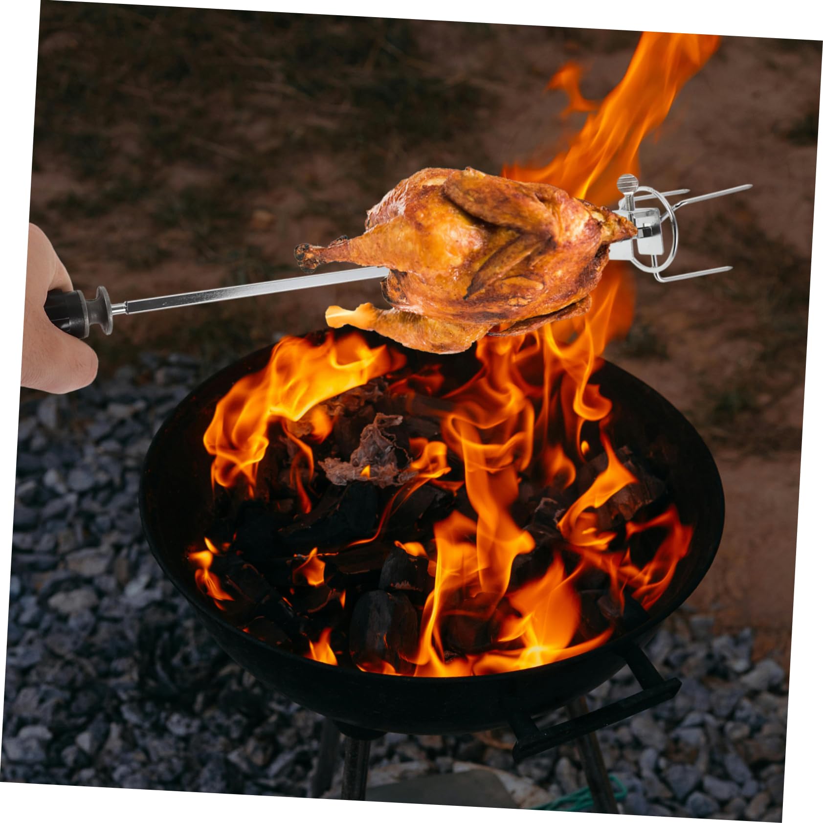 Toyvian 3 Set forchetta da barbecue Accessori per griglia forchettone Forks BBQ Skewers spiedo forchette per barbecue da cucina carne Forchetta di pollo arrosto Acciaio inossidabile Silver