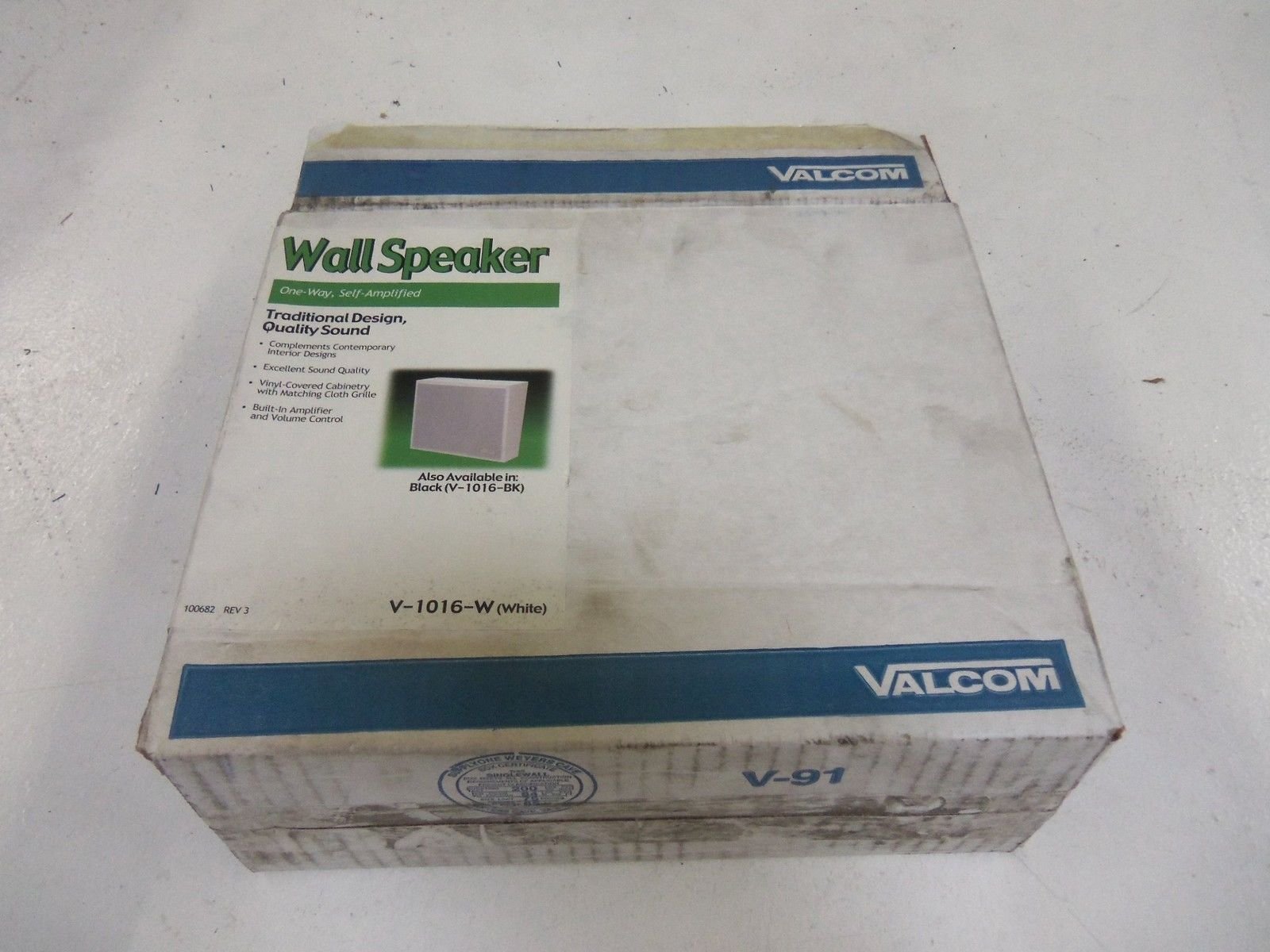 Valcom1Watt 1Way Wall Speaker - White