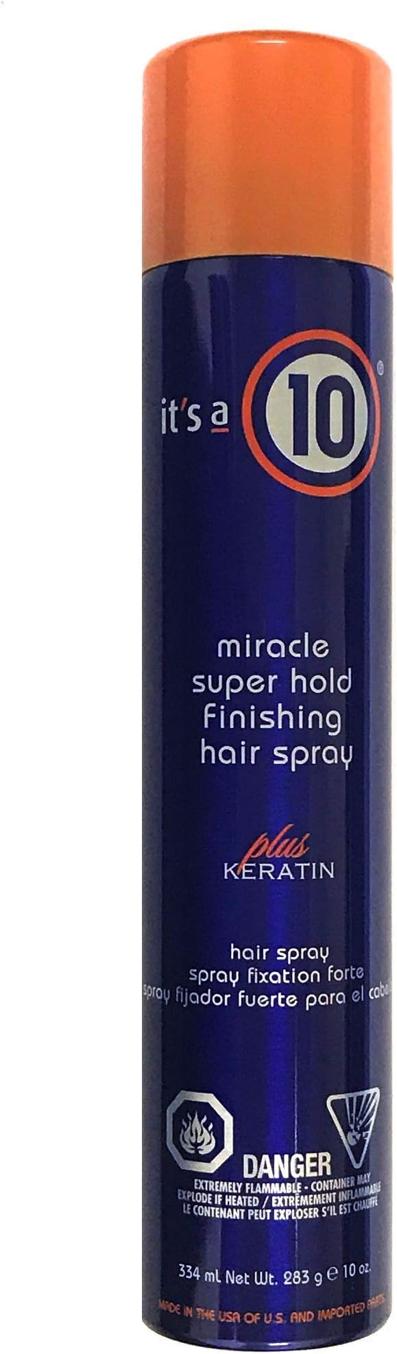 It's a 10 Haircare Miracle Super Hold Finishing Hair Spray Plus Keratin, 10 Ounce
