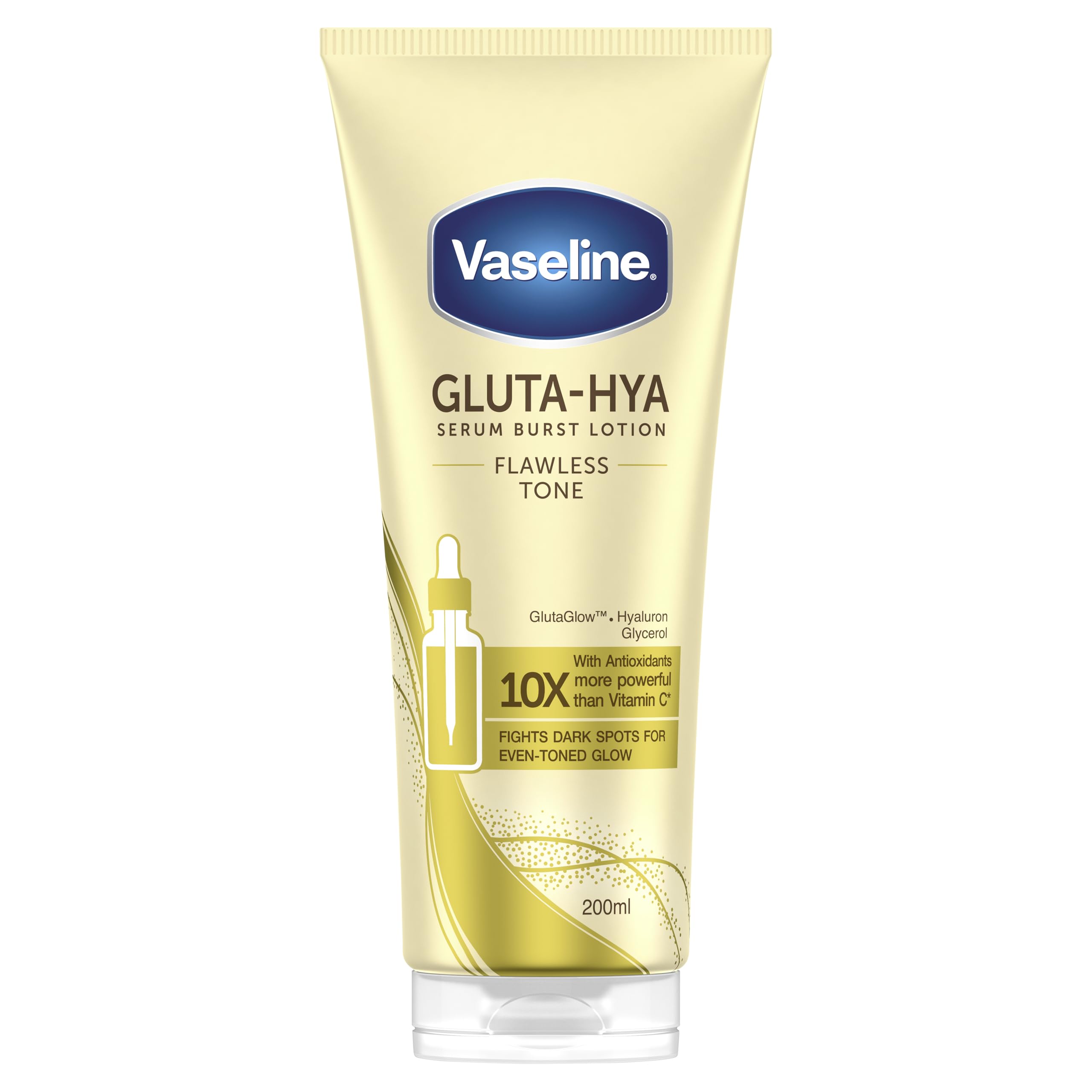 Vaseline Gluta Hya Flawless Tone Body Lotion 200ml & Lip Balm Cocoa 20gm Duo Set