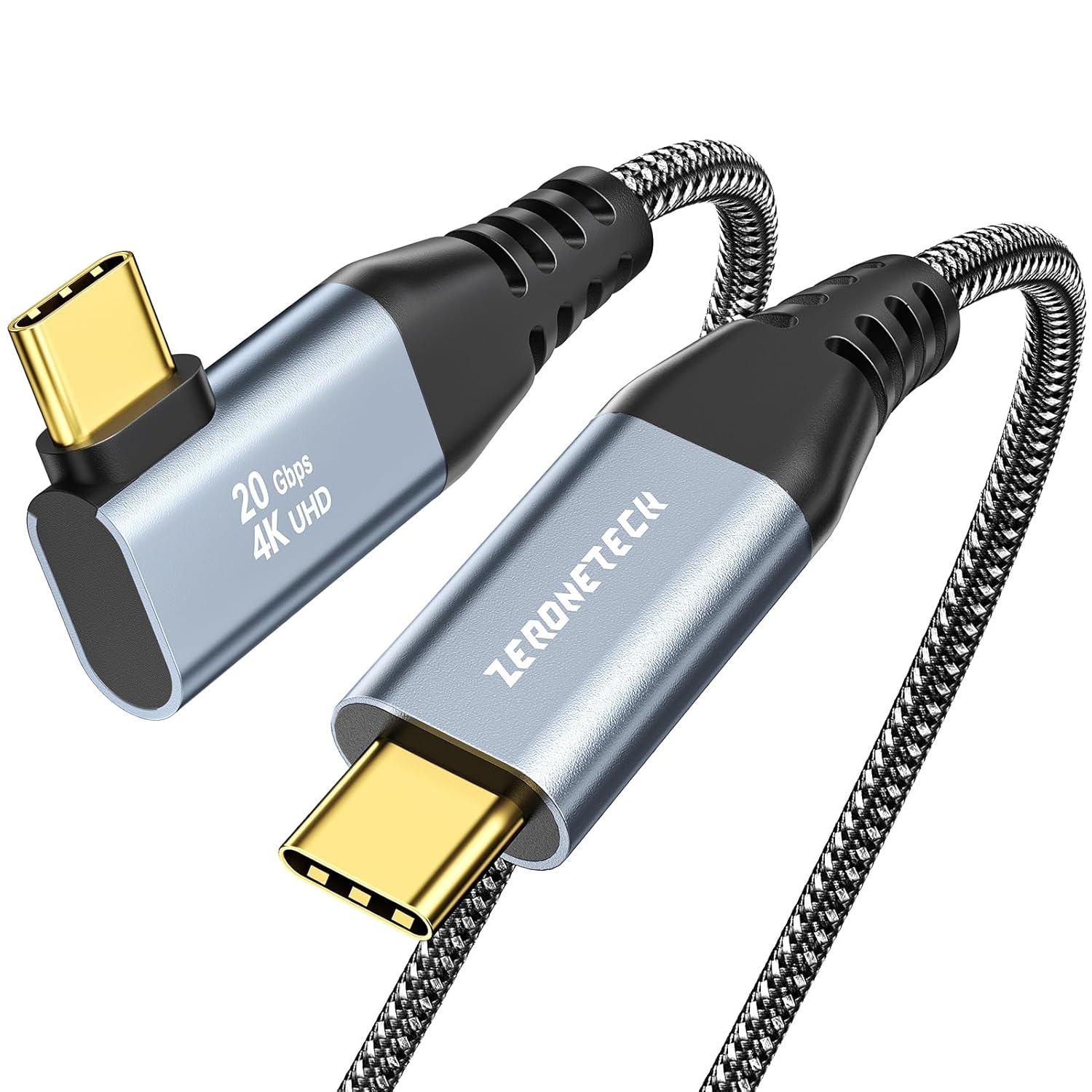 ZeroneTeck USB C Cable [2-Pack 6FT], USB C 3.2 Gen 2 Cable 20Gbps High Speed Data Transfer, 4K Monitor Video Output 100W Charging, for iPhone 16, MacBook, iPad, External SSD, Dell, ARZOPA, KYY