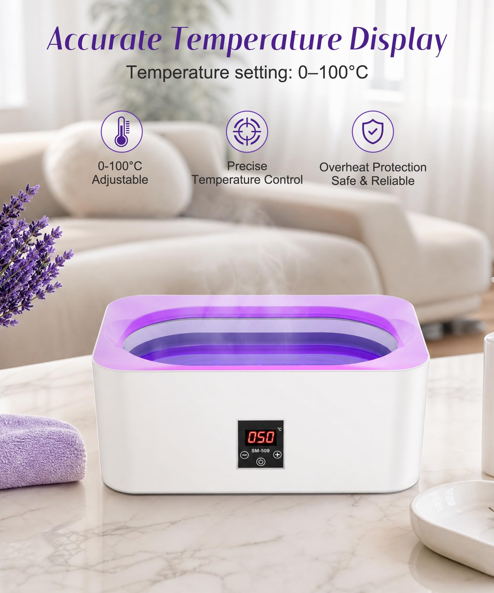 Xverycan Vasca da bagno alla paraffina per mani e piedi, capacità 4 l