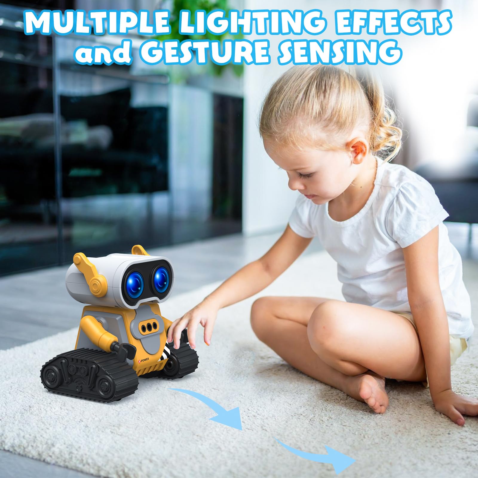 Yerloa Robot Toys for Kids Easter Gifts for Boys Remote Control Robot Toy with Auto-Demo, Gesture Sensing - Image 4