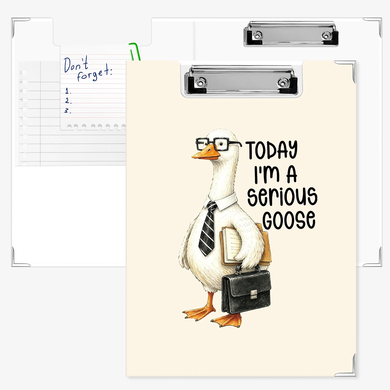 Funny Goose Clipboard with Storage for Office Desk 12.6x9.3in