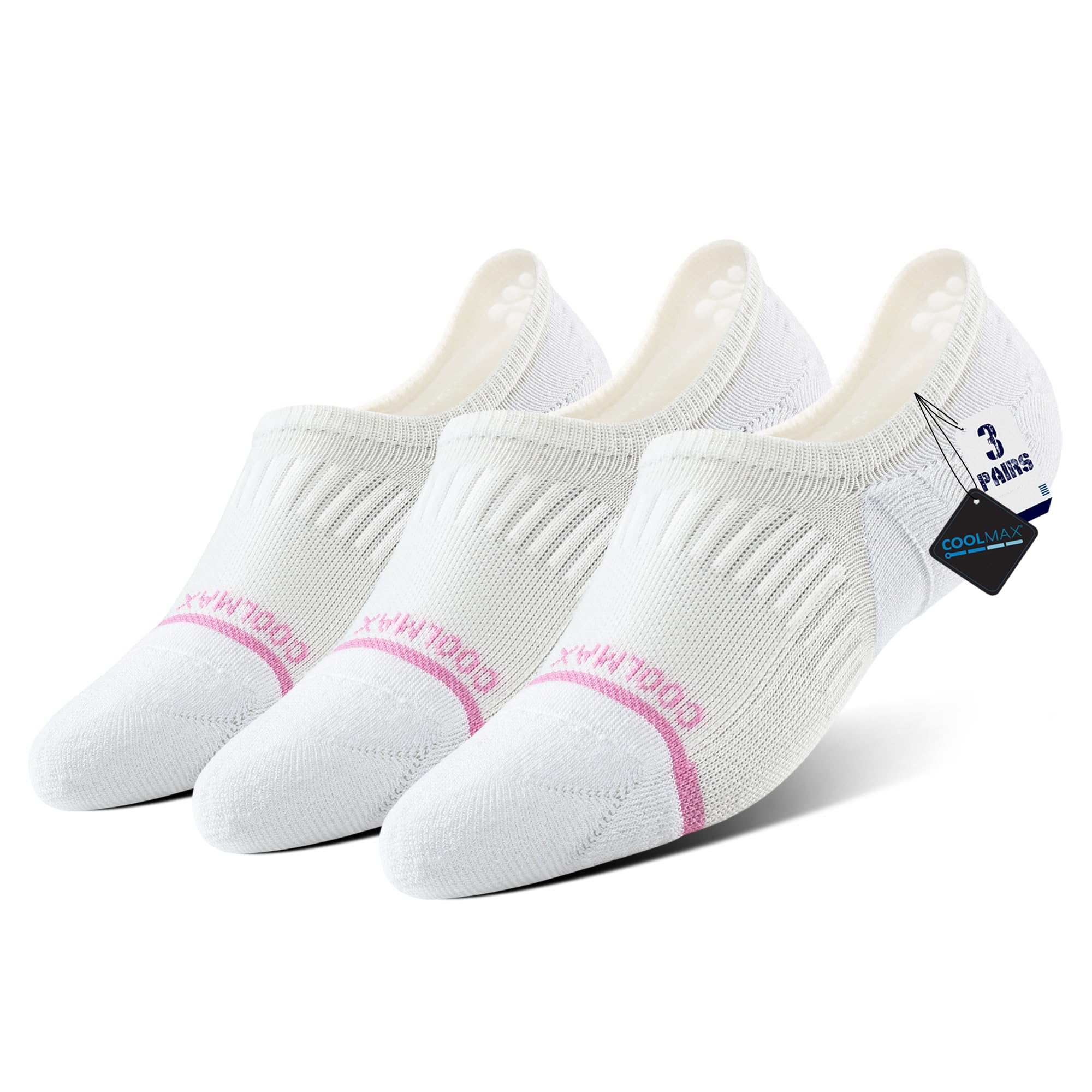 BRISIRA Bamboo Viscose Coolmax Running Golf No Show Socks Women Compression Moisture Wicking Performance Low Cut Tab Athletic