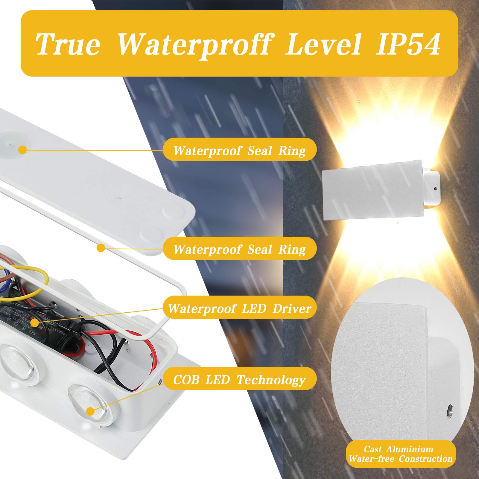 Spatwaterdichte LED wandlamp IP54 kopen? Ontdek de collectie