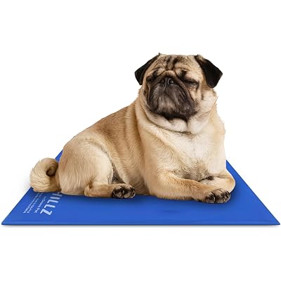 The Green Pet Shop Chillz Gel Mat, Medium - Pressure-Activated Cooling Pad for Pets 0-25 lbs - Non-Toxic, No Water or Refrigeration Needed - Ideal for Home, Travel & Crates