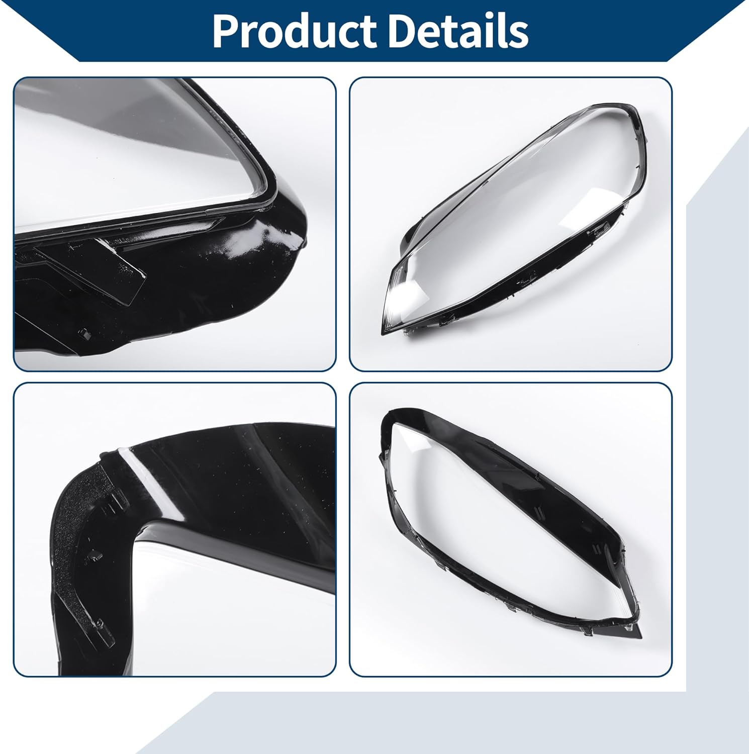 Headlight Lens Cover Headlight Headlamp Lense Clear Lens Cover No.5GM941005 for VW Golf 7 2014-2017 Black,Clear Pc 1 Pc Front Left Car