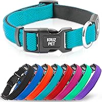Vista 17 de Kruz - Collar de perro para perros medianos (ancho de 1 pulgada, cuello de 13.5 a 19 pulgadas), banda ajustable para el cuello de mascotas