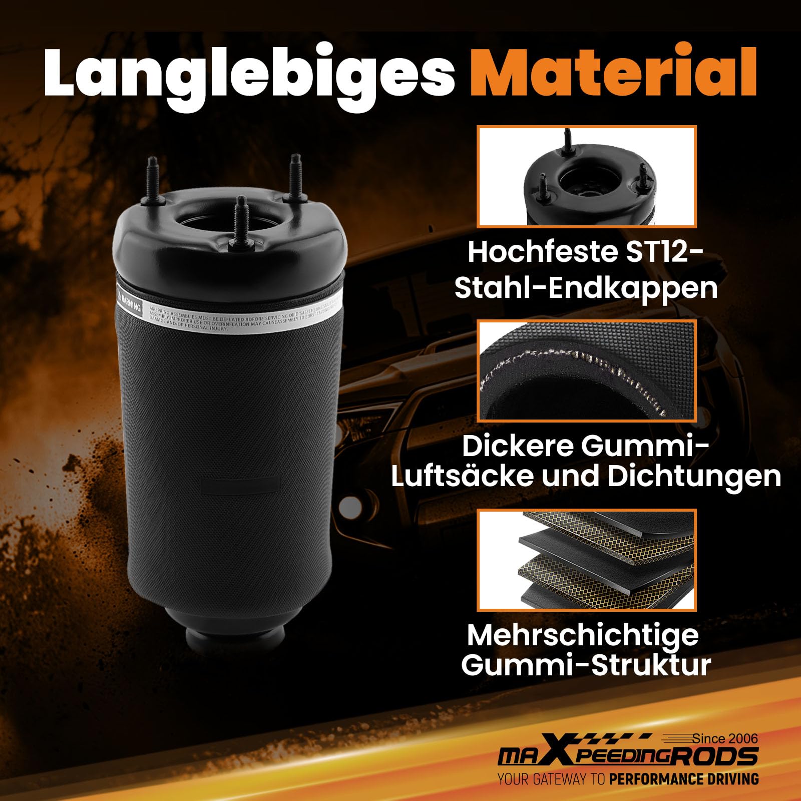 maXpeedingrods Airmatic Luftfederung Luftbalg vorne für W164 ML/GL Klasse 1643206013