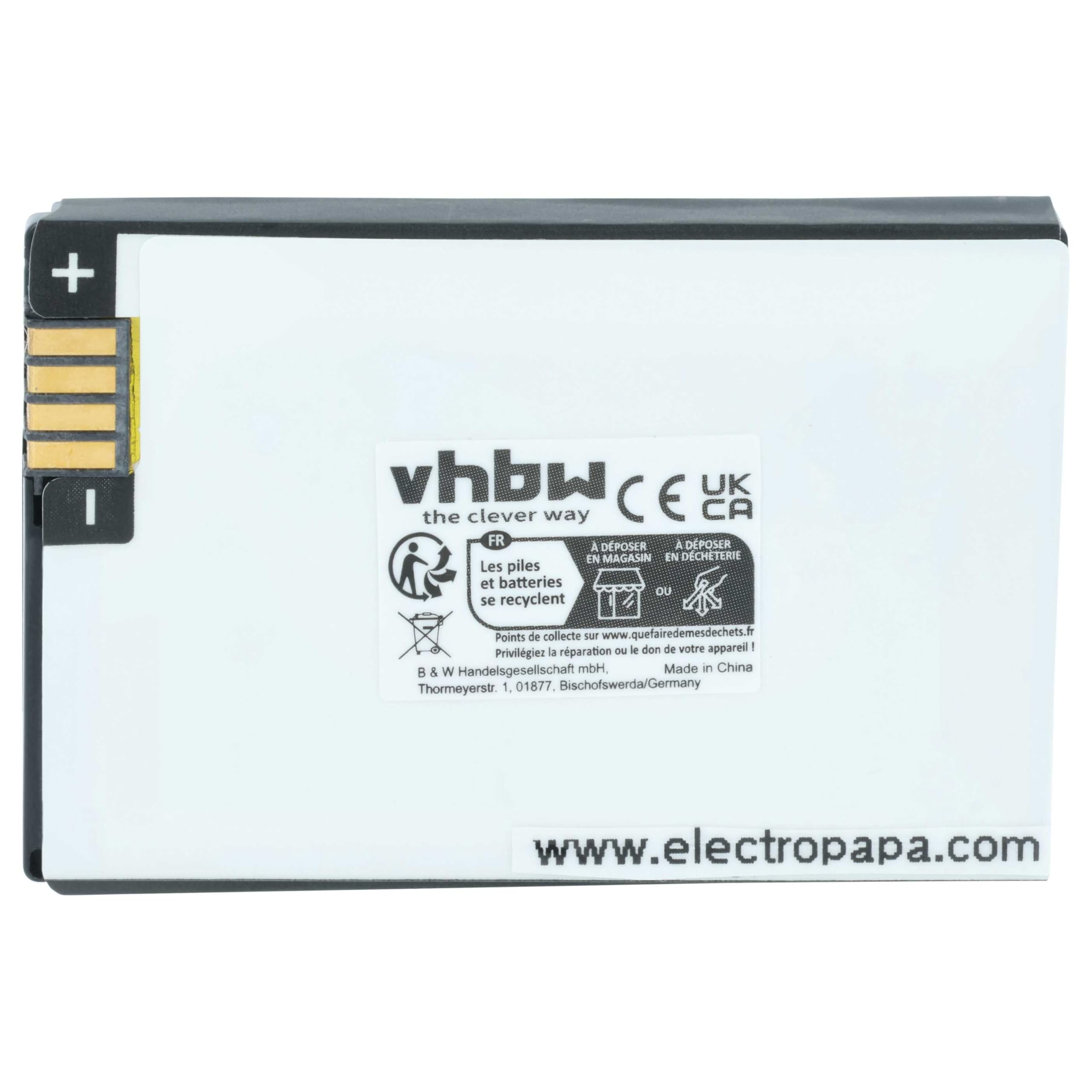 vhbw 5 x bateria kompatybilna z Motorola Rokr Z6tv, Z6m, telefon komórkowy, smartfon (1100 mAh, 3,7 V, litowo-jonowy)