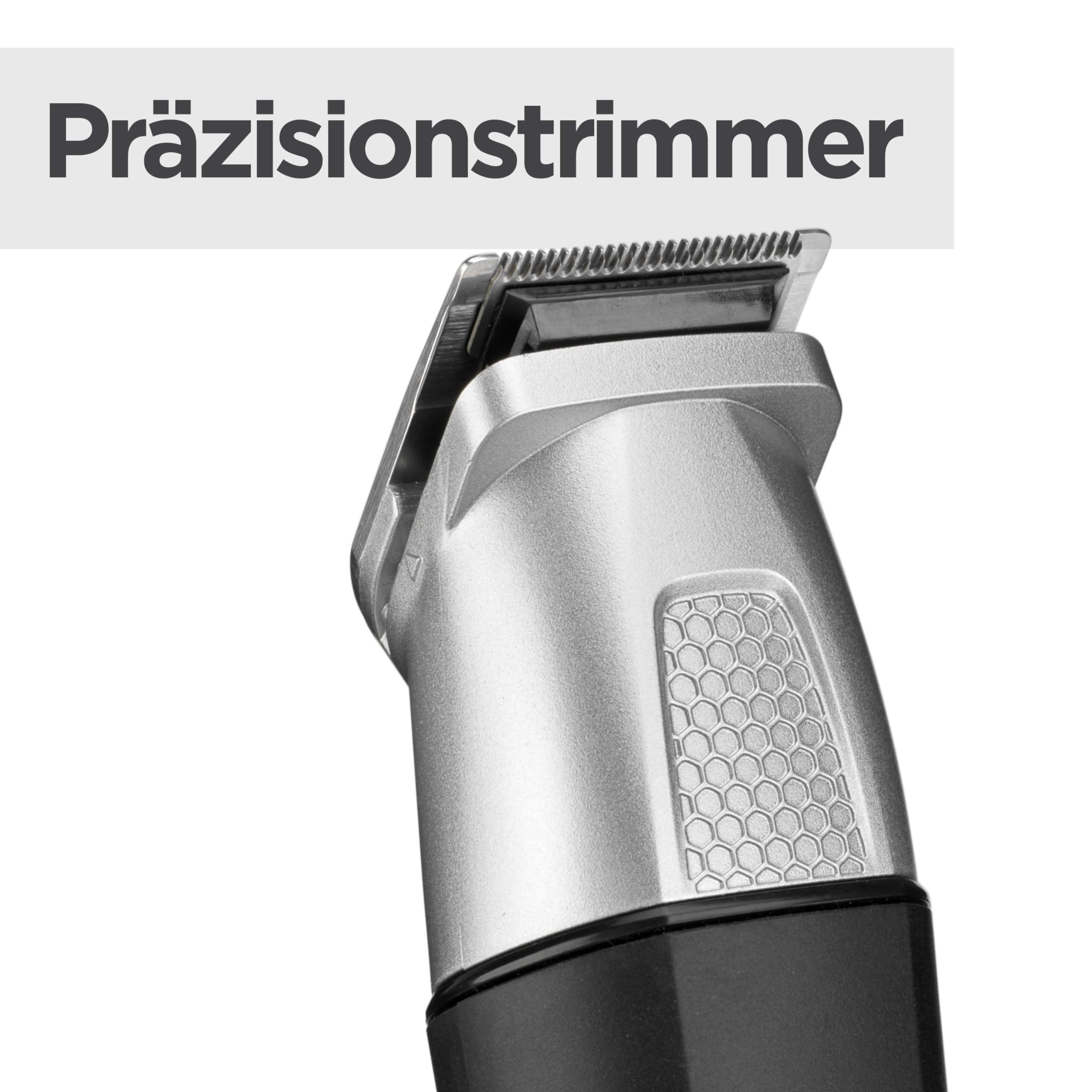 BaByliss Lithium Power 11-in-1 Multi-Trimmer MT812E kabelloses Grooming-Kit Barttrimmer Nasenhaarschneider wasserdicht Schwarz/Grau