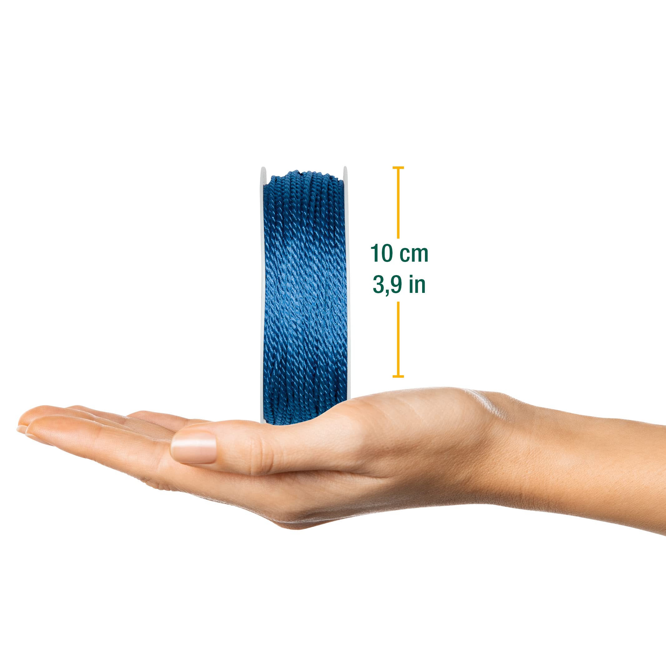 Halbach Seidenbänder Premium Kordel (azurblau) – Bild 2