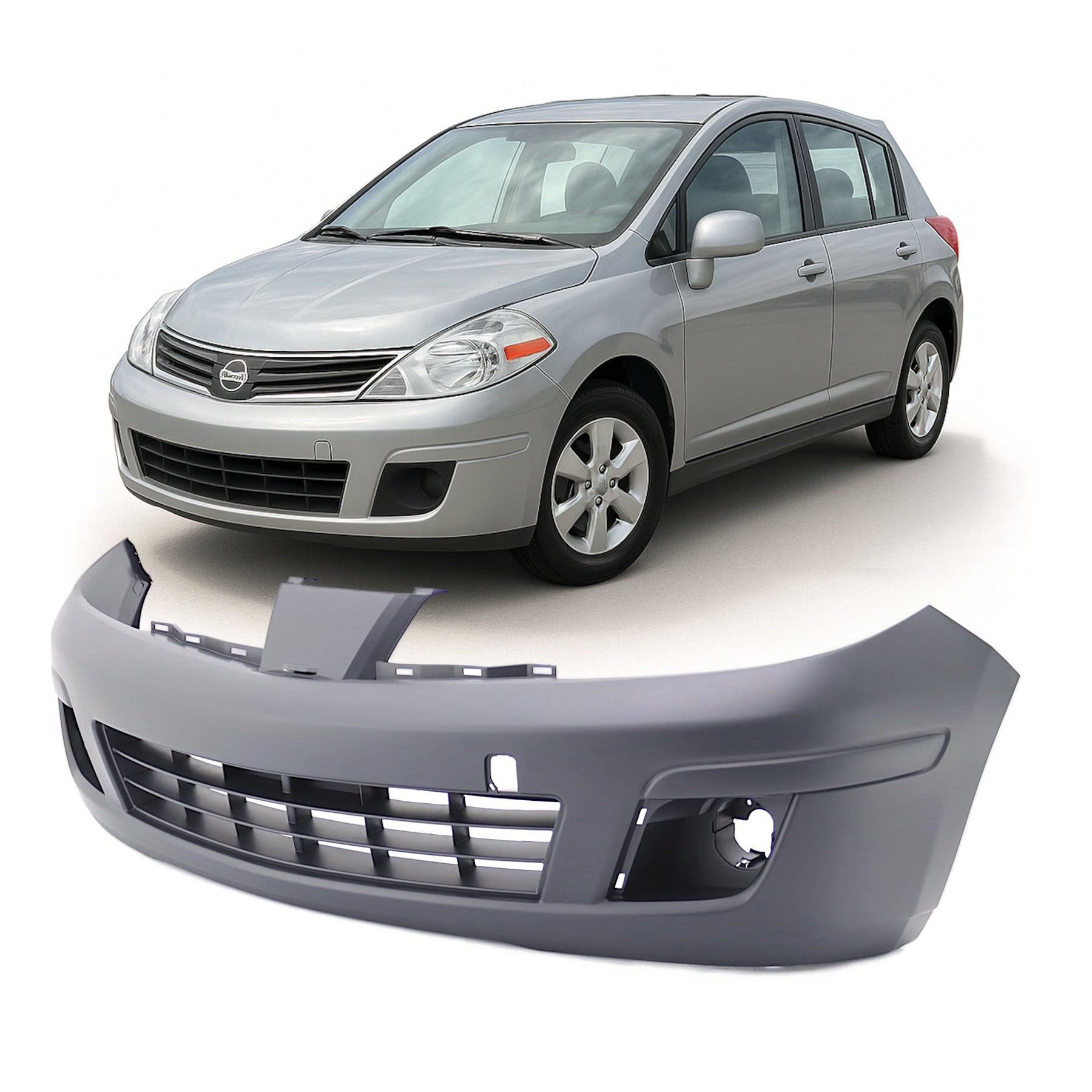 FitParts Compatible with Nissan Versa 2007–2012 Front Bumper Cover