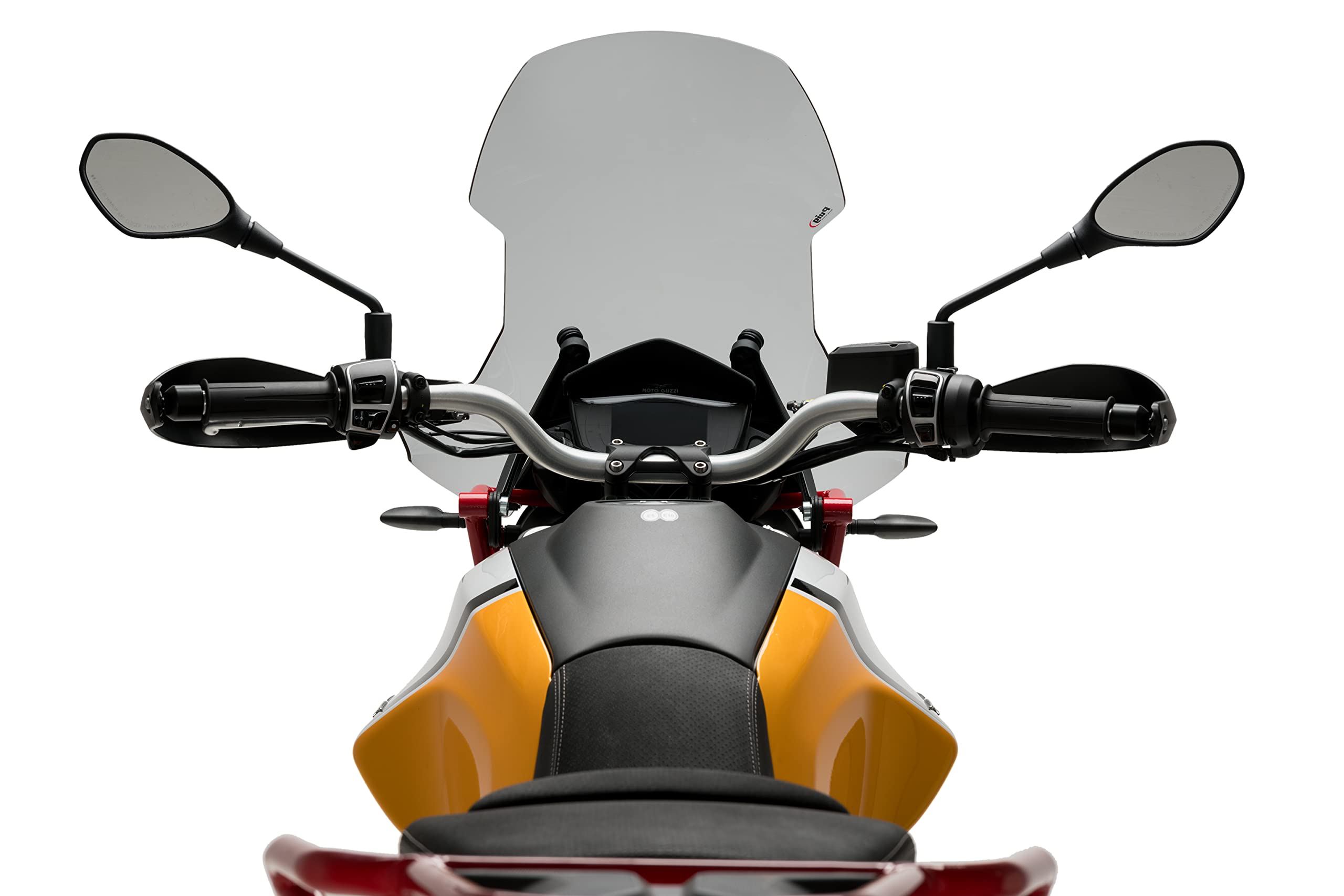 Puig 21176H Cupolino Touring alto e aerodinamico in acrilico CN da 4 mm con profilo arrotondato, zona superiore piatta e deflettori che migliorano la protezione, Fumé