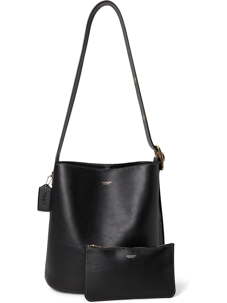 Black COACH Bleecker Bucket Bag