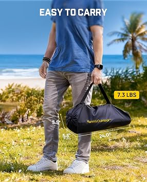 FanttikOutdoor Zeta V11 Pro Camping Table, Portable Folding Roll Up Table with Lightweight Aluminum Top & Carry Bag for Camping, BBQ, Tailgating Party, Picnic, Backyard, Medium