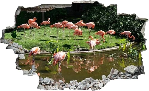 Miniatura 16 de Decoración de pared 3D de paisaje 3D, calcomanía de pared extraíble para habitación, palmeras, calcomanías de pared para niñas, niños, guardería,