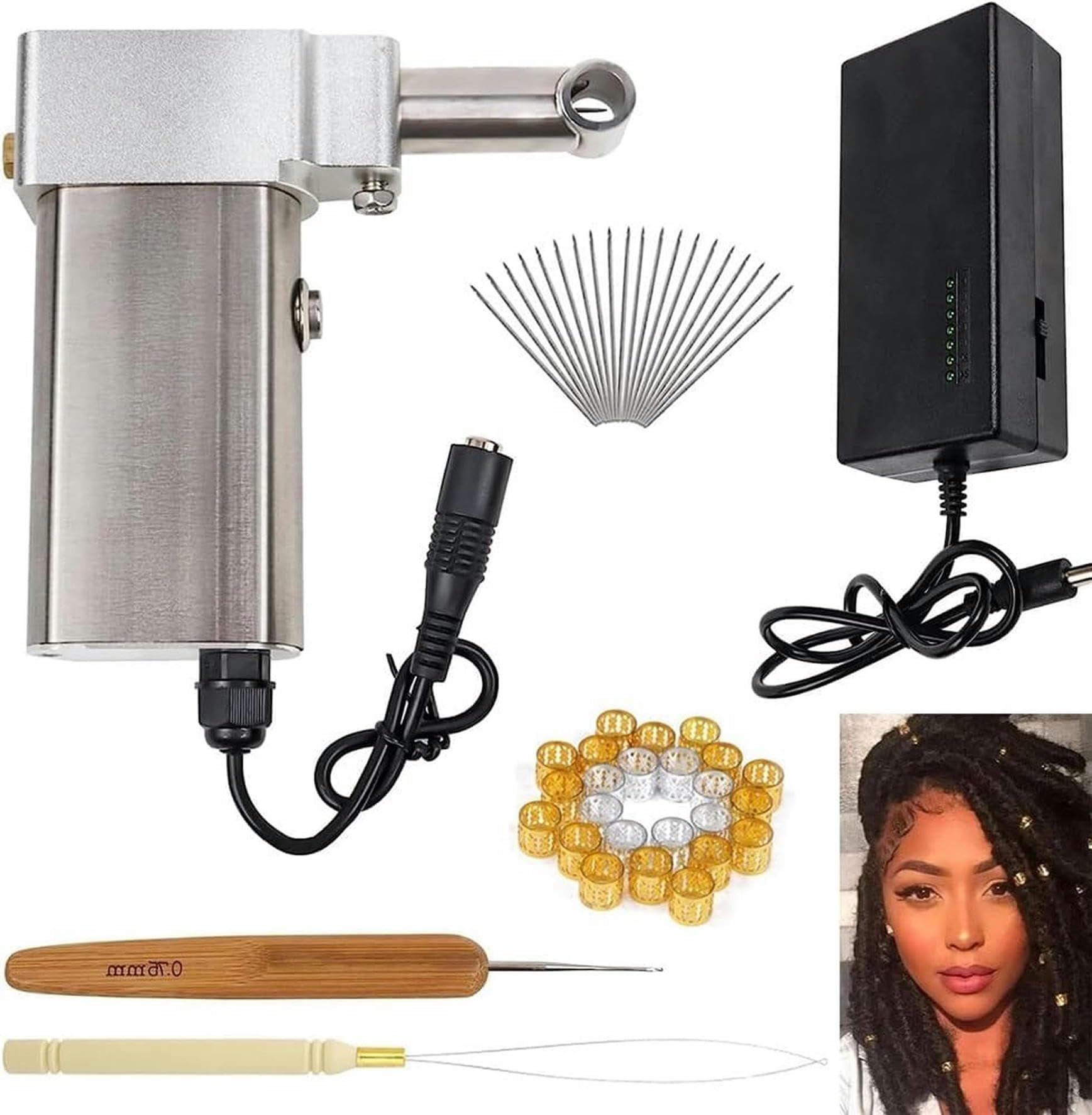Faire des dreadlocks rapidement grâce à la machine électrique à 20 crochets