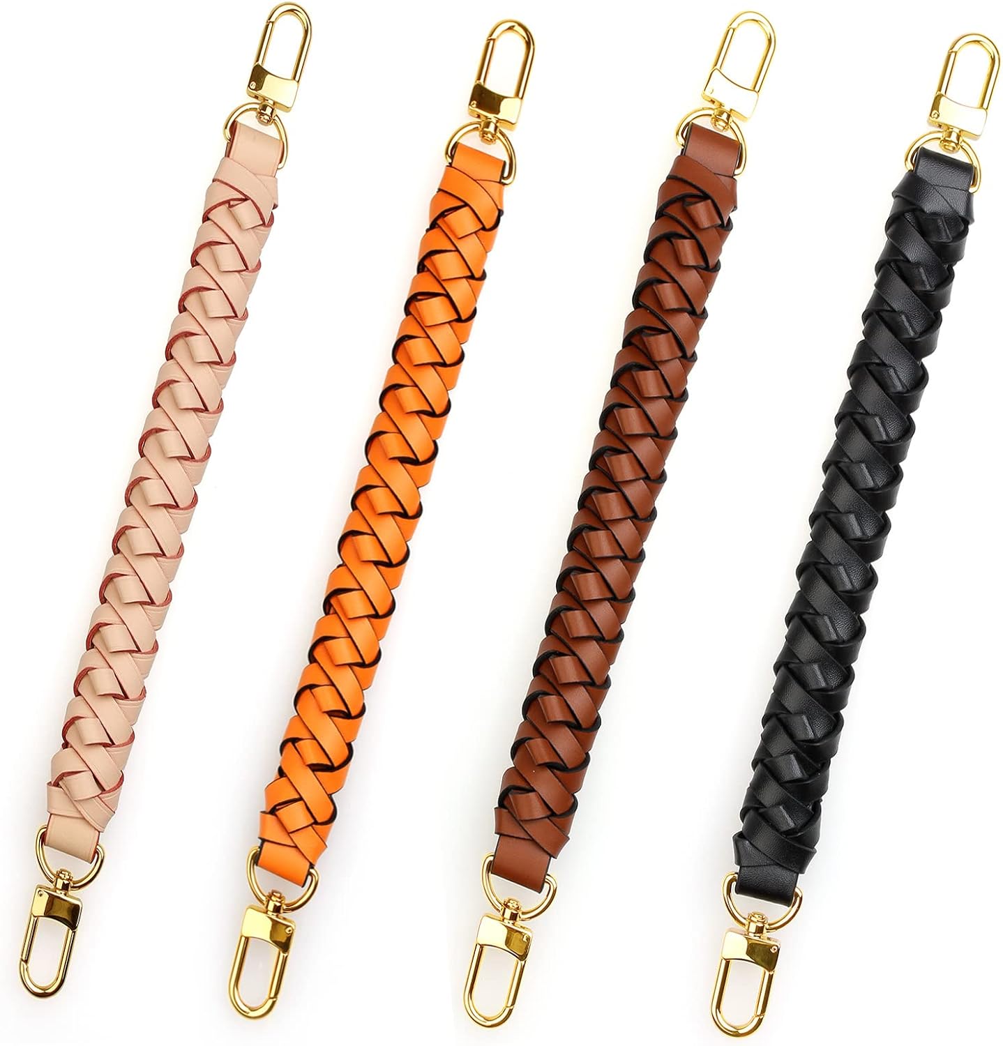 jiesinlov Leather Top Braided Handle for Bucket Bags (Brown)