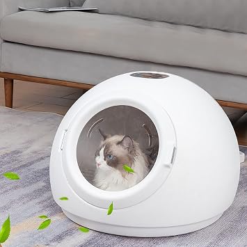 Pet Dryer Box, Automatic Blow Dryer for Cat and Small Dog Hair, Homothermal Temperature Control, 360 Nature Wind Drying, 55L Capacity Professional Fast Drying Blower,110V