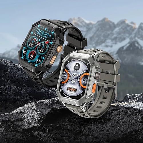 HAYLOU IRON N1 Relógio Inteligente Militar para Homens,Bateria com Duração de 100 Dias (850 mAh),Tel