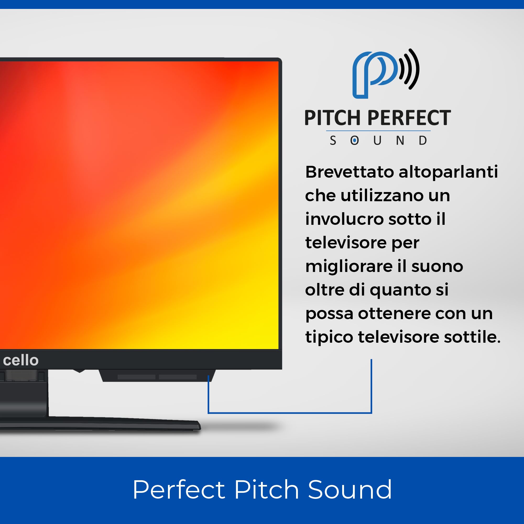 Cello C2224F TV Full HD da 22" con Lettore DVD Integrato, Triple Tuner, Audio Pitch Perfect, facile da usa