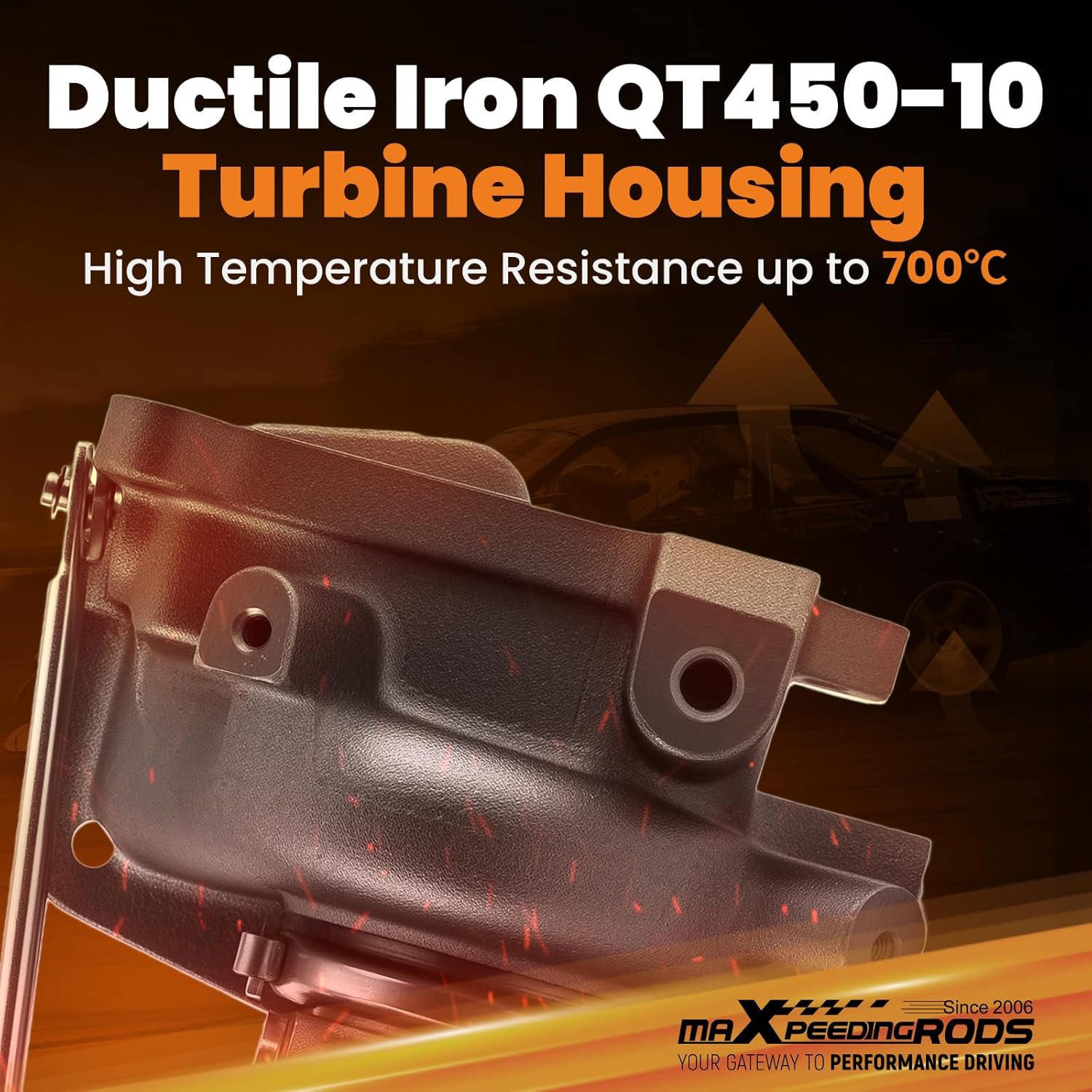 maXpeedingrods Turbo Turbocharger K0422-582 for Mazda CX-7 Speed 3 6 2.3L 2006-2014, DISI L3-VDT Engine, 53047109904 53047109907, Basic PVL Series