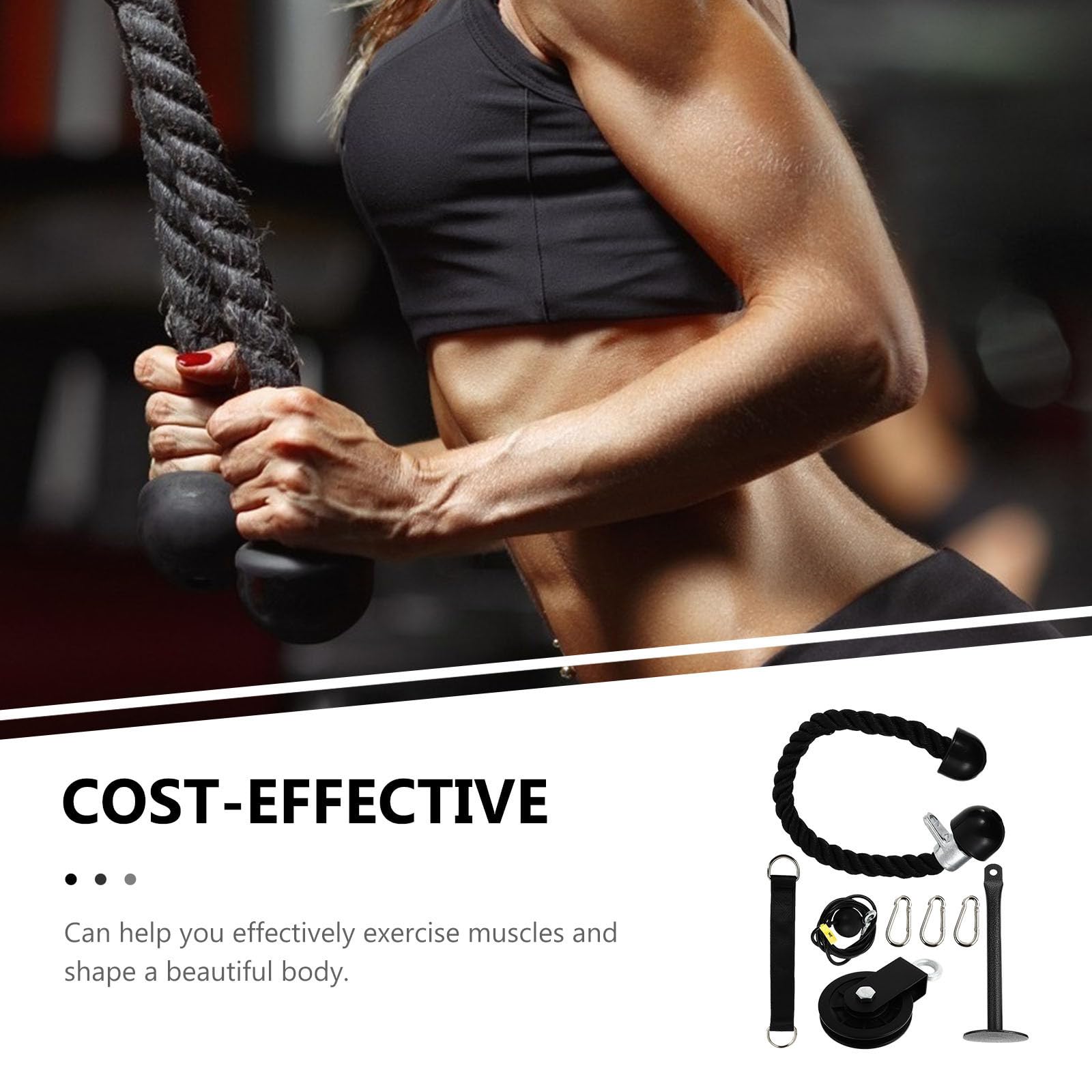 Alipis Cable de Fitness para Sistemas de Poleas, Entrenamiento de Tríceps