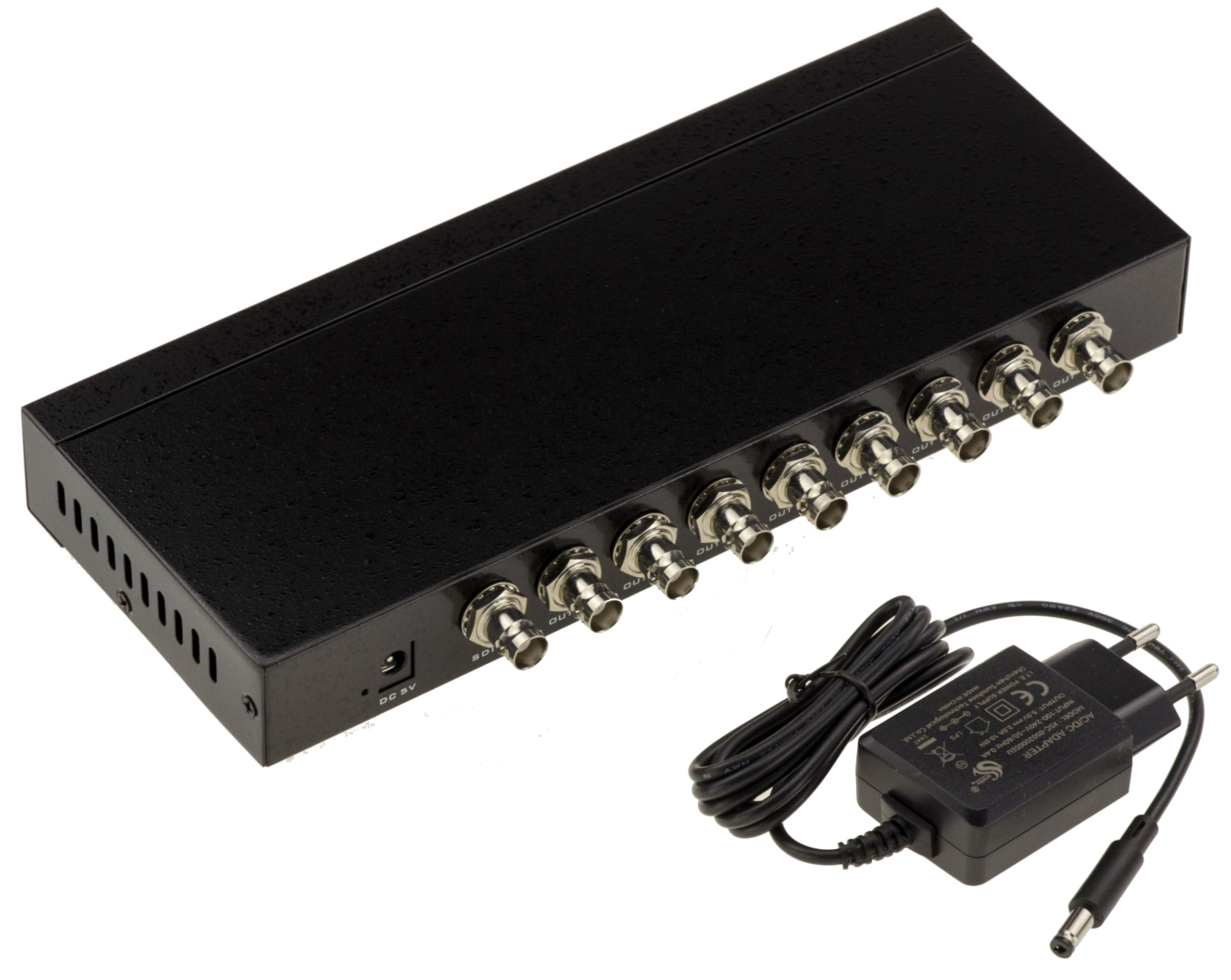 KALEA-INFORMATIQUE Splitter SDI a 8 porte per duplicare il tuo segnale SDI su 8 uscite simultanee, con supporto SD, HD e 3G-SDI fino a 297 MB/s