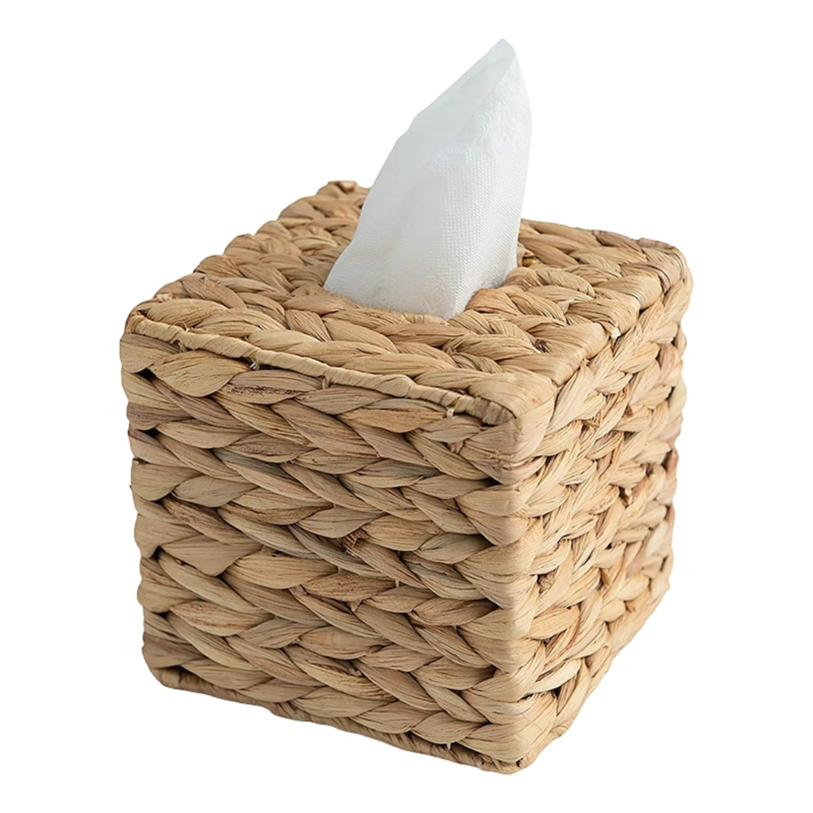 Stylish Woven Grass Tissue Cover Water Hyacinth for Living Room Organization Stylish Square Woven Grass Tissue Box