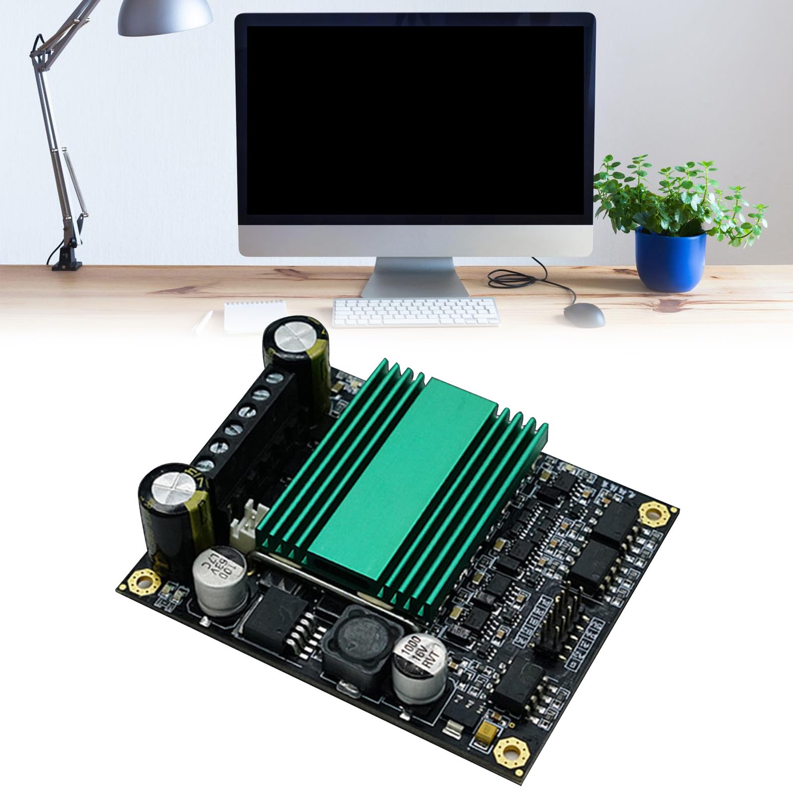 Módulo De Controlador De Motor De Puente H Doble De 100 a De Potencia Entrada De 12 V 48 V Diseño De Disipación De Calor Eficiente Controlador De Motor PCB De Doble Canal
