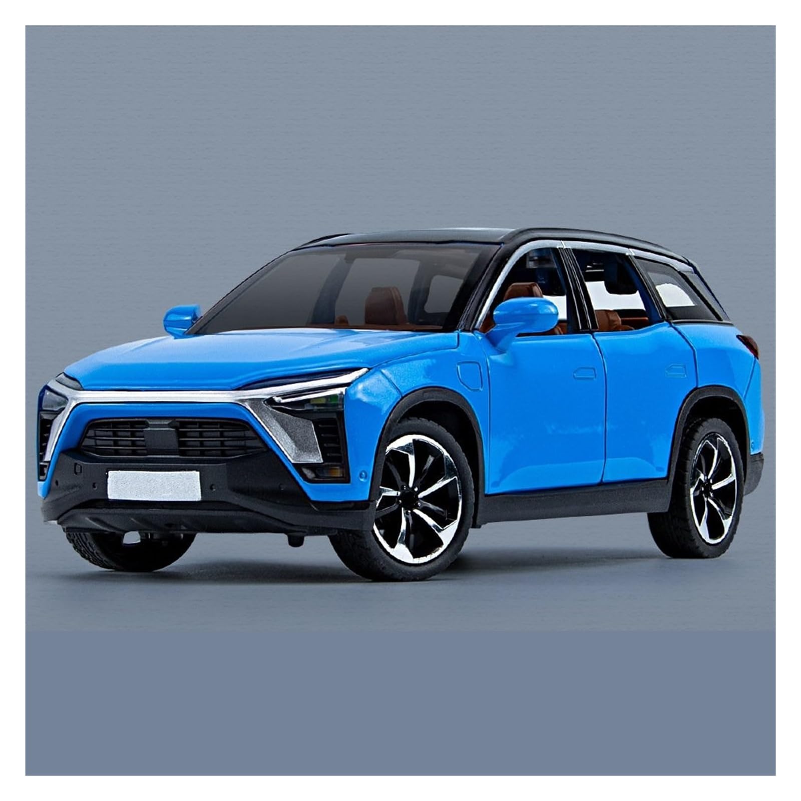 UIFCOG Die Cast Collectible Car Model 1:24 For NIO ES8 Alloy Metal Diecast Car Model Display Ornaments(Blue)