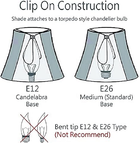 Miniatura 7 de Aspen Creative 32120-9A - Juego de pantallas de lámpara con clip con forma de imperio pequeño (paquete de 9), diseño de transición en gris y azul, 6