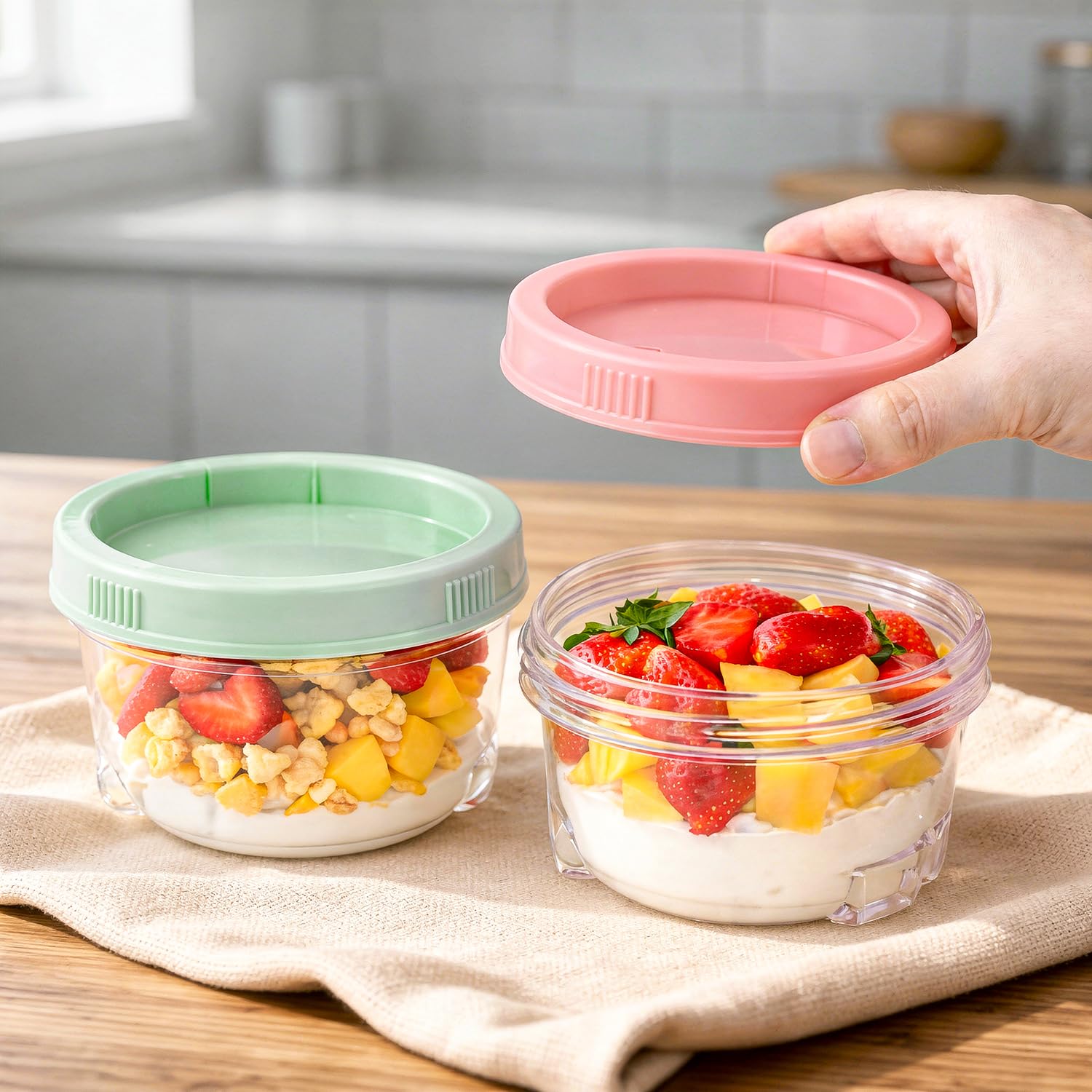 TONY STARK Plastic Food Storage Containers Set with Lids, Airtight Leakproof Snack Containers, Reusable BPA Free Meal Prep Bowls for Fruit, Yogurt, Salad, Kitchen Storage (Set of 2)-image-35