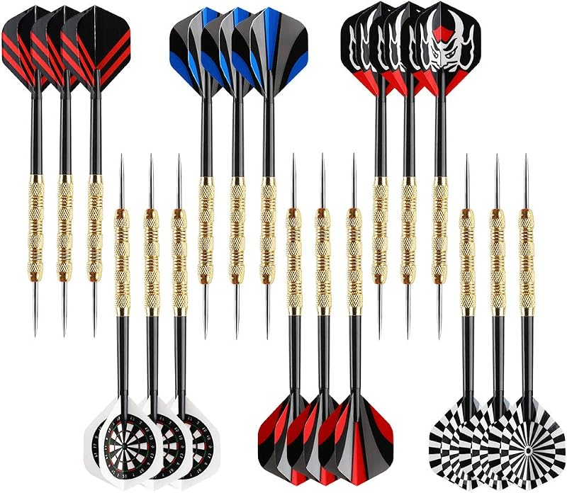 Accmor Metal Tip Darts, Steel Tip Darts, 14 Grams Professional Metal Darts, Darts Metal Tip Set, Metal Darts for Dartboard