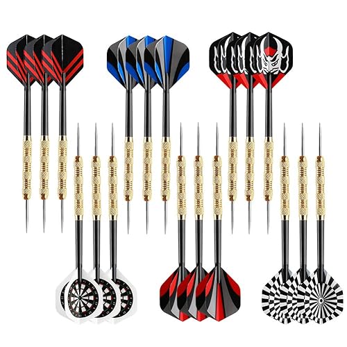 Accmor Metal Tip Darts, Steel Tip Darts, 18 Grams Professional Metal Darts, Darts Metal Tip Set, Metal Darts for Dartboard