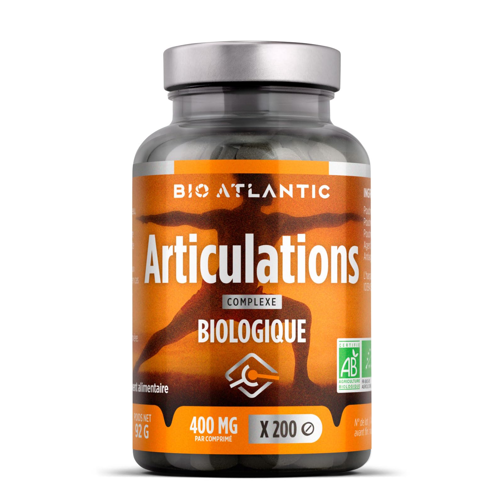 Articulation Bio 400 mg – 200 Comprimés - Prêle, Reine des Prés et Harpagophytum - Maintenir la Santé Articulaire.