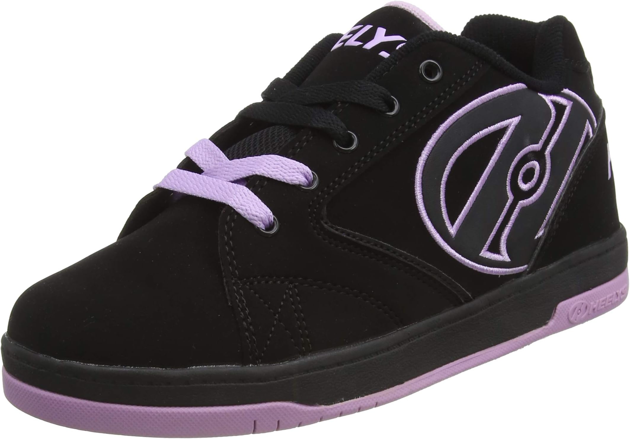 HEELYSGirl's Propel 2.0 (Little Kid/Big Kid/Adult), Black/Lilac, 1 Little Kid M