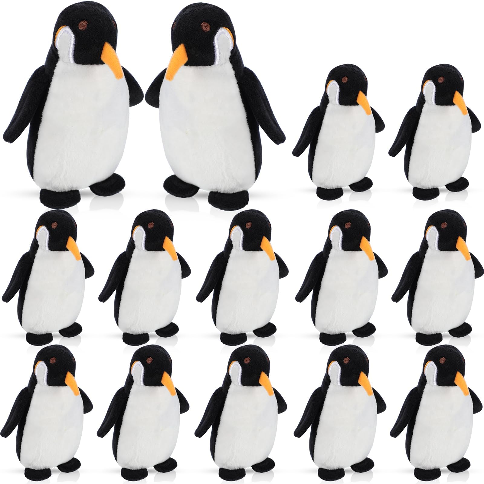 Hiboom 12 Pieces Penguin Stuffed Animal Small 6 Inch Penguin Plush Realistic Penguins Plush Toy Penguin Mini Plush Penguin Bulk Gifts
