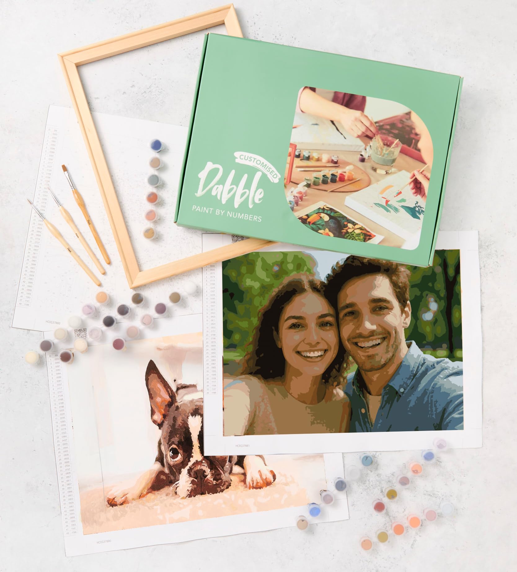 Dabble Dipinto con Numeri Personalizzato – Dipingere con i Numeri per Adulti con Telaio