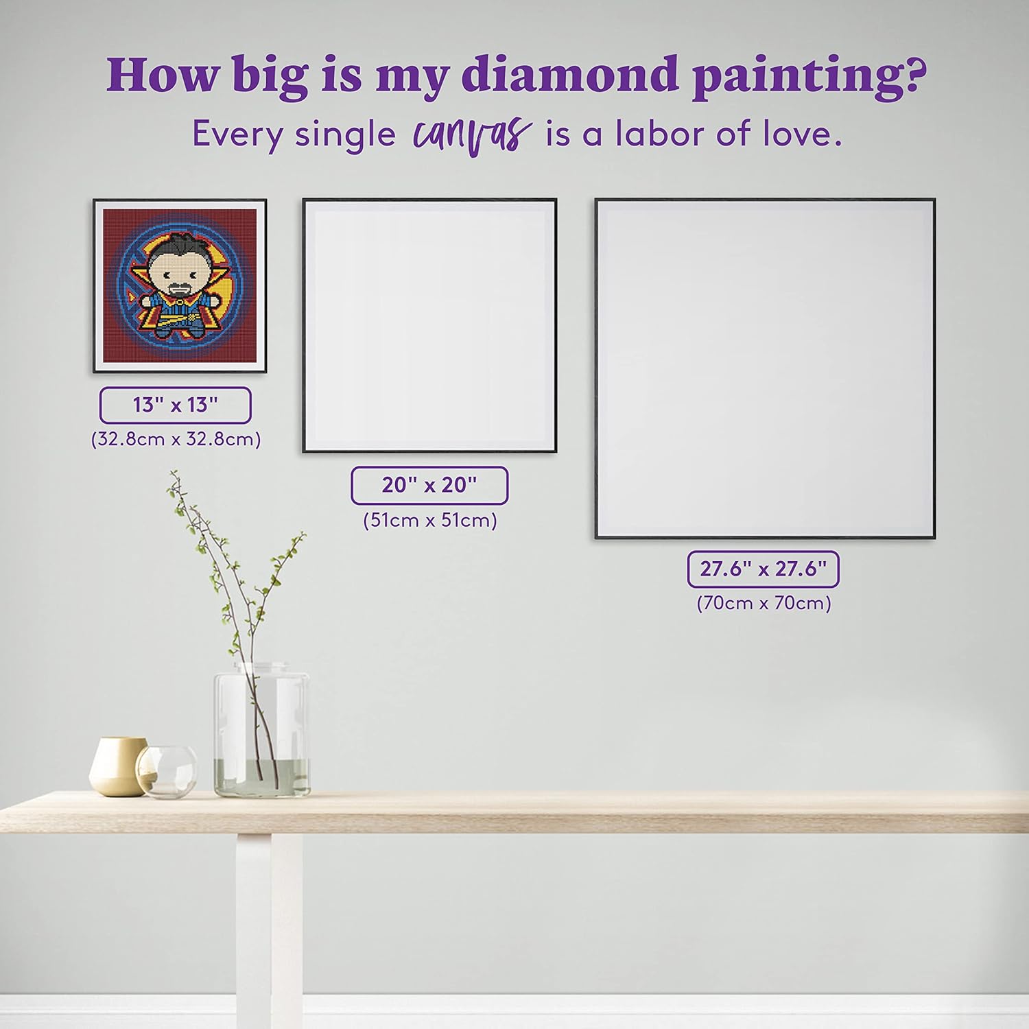 DIAMOND ART CLUB DR. Strange Diamond Painting Kit, Fun DIY Crafts for Adults, Round Diamond Art Canvas, 13" x 13" (32.8 cm x 32.8 cm)