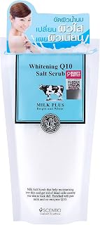Scentio Milk Plus Organic Whitening Q10 Body Bath Salt Scrub, 300 Grams (Made In Thailand). Perfectly Exfoliates dead ski... Price In India