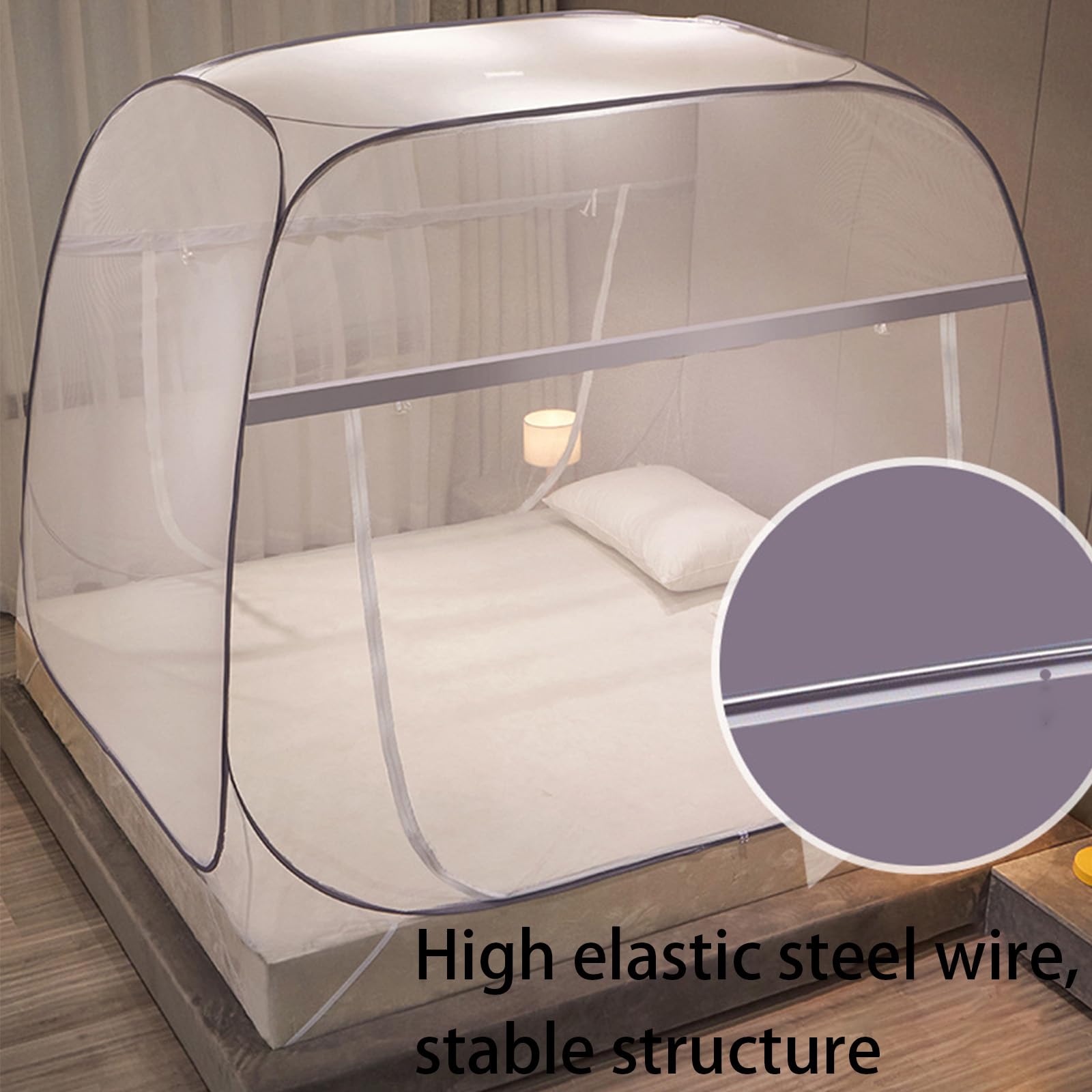 Mosquitera con DiseñO De CúPula, Ultraligera Mosquito Net, Mosquitera para Cama InstalacióN FáCil Y RáPida,A,150x200x150cm