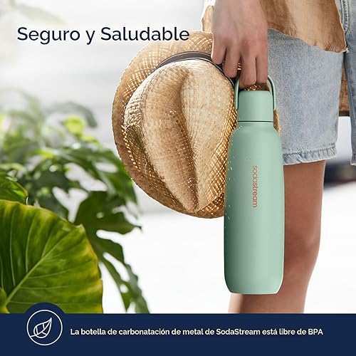 Miniatura 6 de sodastream Fizz & Go Cool - Botella de metal (menta), capacidad de carbonatación de 0.9 L