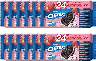 モンデリーズ オレオ ファミリーパック いちごクリーム 24枚（3枚×8袋）×12個