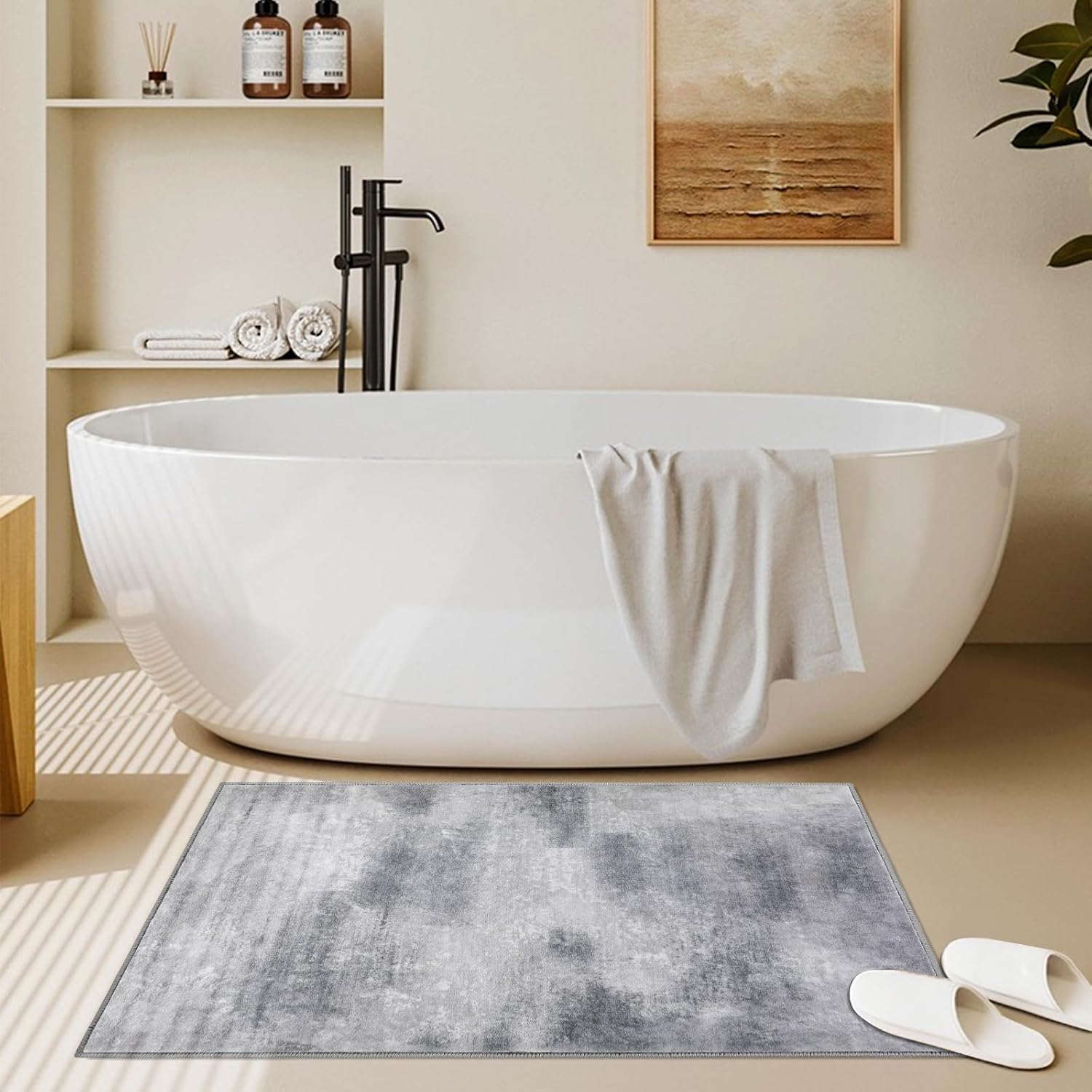 Door Mat, Front Indoor Doormat 32"x48" Non Slip Entryway Rug Indoor, Washable Small Rug for Entrance Bedroom Kitchen Bathroom Laundry Low Profile Throw Rug(2.6x4 Feet)